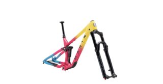 Alpine Trail Carbon "Party Edition" frameset front 3/4.